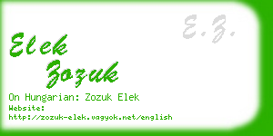 elek zozuk business card